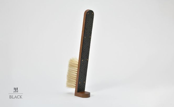 STAND BRUSH ／ 印伝・黒　紫　赤 ブラシ 卓上ブラシ 洋服ブラシ 馬毛 工芸品 日本製 墨田区 東京