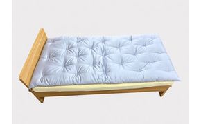 お使いの寝具に乗せるだけで寝心地ＵＰ　天然綿マットレストッパ—(ブルー)【CW111W】