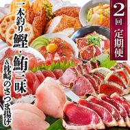 定期便(2回配送)一本釣りかつお・まぐろ三昧　(さつまあげも) DD-6005 【1166750】
