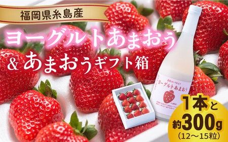 [先行予約]ヨーグルトあまおう720ml×あまおうギフト箱入り (12-15粒)[2025年12月上旬以降順次発送] 糸島市 / 南国フルーツ株式会社 [AIK017] リキュール セット あまおう いちご 苺 イチゴ