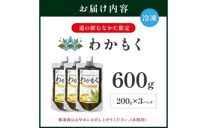 【道の駅むなかた限定】ご飯がすすむ海藻おかず わかめとあかもくで作った「わかもく」600g（200g×3パック）【道の駅むなかた】_HA2068 わかめ あかもく おいしい 福岡県宗像市 宗像市 福岡 宗像