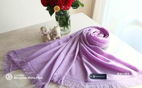 G3334 『Noble Fibre』100％カシミヤ・大判ストール ラベンダー【高級 カシミア おしゃれ ファッション 防寒 かしみあ】