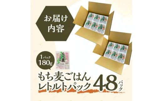 【ごはんで腸活】もち麦ごはんレトルト48パック