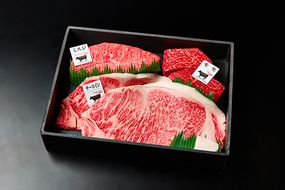 A5等級 未経産雌限定 特撰近江牛ステーキ 厳選３種盛 合計1kg【FO16W】（国産牛　和牛　ブランド牛　ブランド和牛　黒毛和牛　牛肉　肉　高級　人気　おすすめ　神戸牛　松阪牛 に並ぶ 日本三大和牛 近江牛）