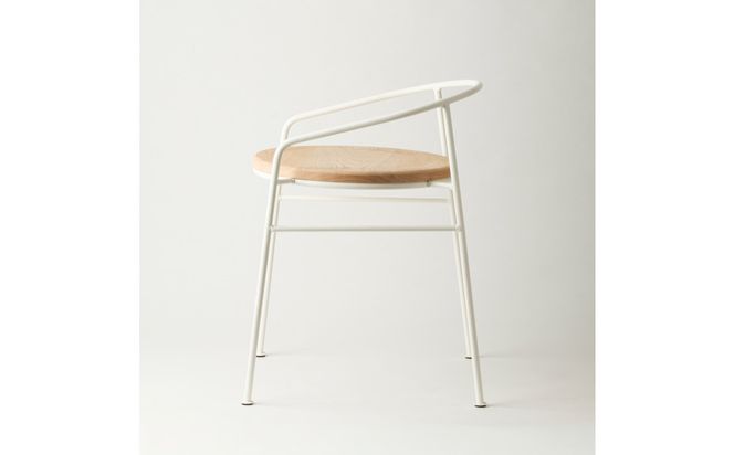 マキヅ家具 槙塚鉄工所 Round Chair 白 372013_GL066