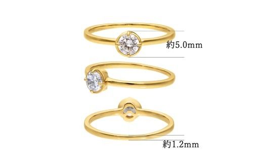K18 0.3ct ダイヤモンド富士リング 【サイズ：10号～15号（0.5号刻み対応可）】20-4955 指輪 リング ジュエリー 贈り物 ギフト プレゼント