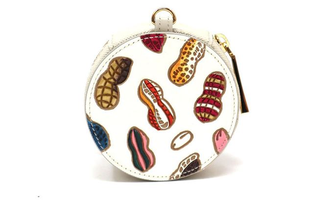 【文庫屋大関】マカロンポーチ ピーナッツ【皮革工芸品】 ポーチ ミニポーチ 小物入れ アクセサリー入れ イヤホン入れ 収納 保管ケース 手のひらサイズ  本革 革 皮革 工芸品 工芸 雑貨 ギフト プレゼント 日本製 東京