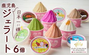 ジェラートマエストロコンテスト優勝！鹿児島ジェラート6個入り　K121-001
