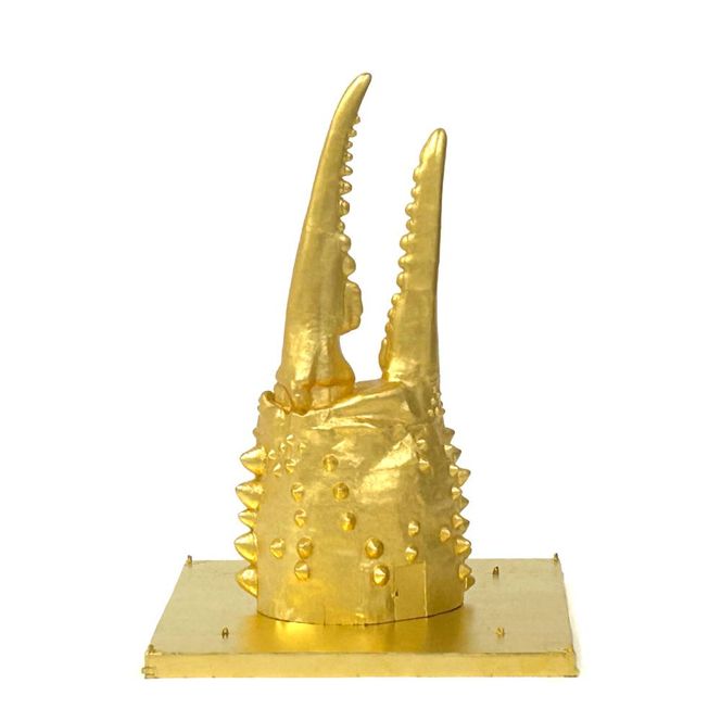 160-13 紋別 カニの爪オブジェ - 金箔版, 小 -