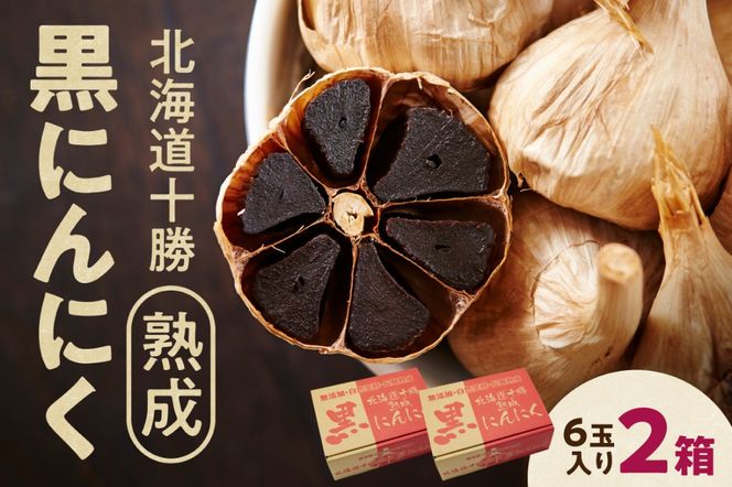 北海道十勝熟成黒にんにく(6玉入)×2箱_S021-0006