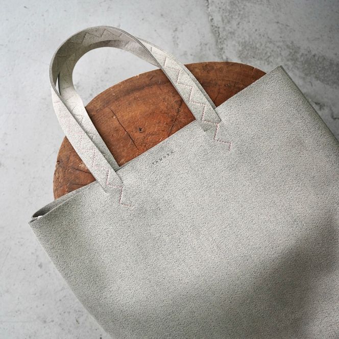 トートバッグ (ミックスグレー) Ultrasuede (R)｜人工皮革 服飾雑貨 メンズ レディース 男女兼用 田村製作所 大阪府守口市 [2583]
