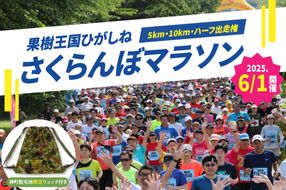 2025年6月1日開催　第22回果樹王国ひがしねさくらんぼマラソン大会出走権 +陸上自衛隊 神町駐屯地 限定 リュックサック（第6師団ロゴマーク直刺繍）（当日配付) hi007-004-004