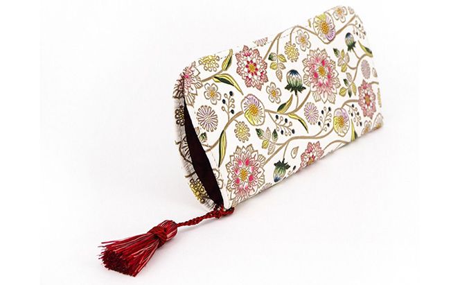 メガネケース ダリア ベリーピンク 文庫屋大関 メガネ ケース メガネ入れ 大人 かわいい 本革 牛革 革 皮革 軽量 スリム コンパクト 収納 工芸品 工芸 雑貨 花柄 花 日本製 民芸品 ファッション小物 東京 墨田区