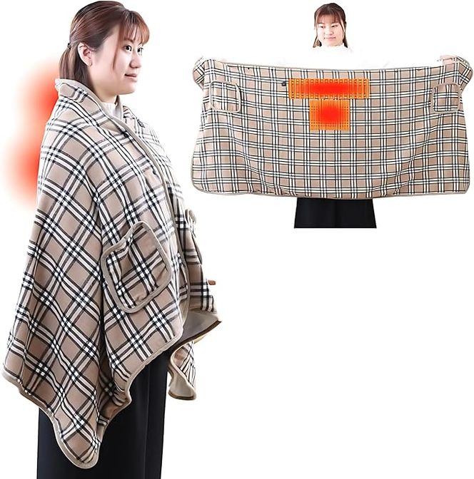 電気ブランケット ひざ掛け 羽織る 電気毛布 洗える ボタン付き 温度調節 タイマー ヒートブランケット 巻きスカート 男女兼用 電気ひざ掛け 肩掛け 掛け毛布 USB 着るだんぼくん SunRuck SR-EW014-KHPL