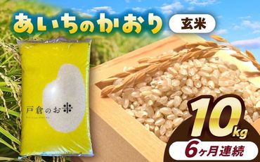 【6回定期便】あいちのかおり　玄米　10kg　お米　ご飯　愛西市／株式会社戸倉トラクター[AECS017]