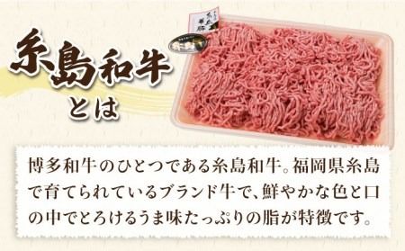 糸島和牛 糸島豚 合挽ミンチ 500g×2p 計1kg 糸島市 / 糸島ミートデリ工房 牛肉 黒毛和牛 豚肉 [ACA240]