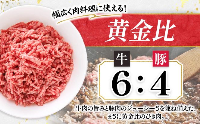 【定期便 3ヶ月連続】北海道産 合い挽き肉 合計1kg（牛6：豚4） 黄金比ひき肉｜挽肉 挽き肉 ひき肉です 合挽肉 合挽き肉 豚 肉 豚肉 豚肉ミンチ 合挽豚肉 牛 肉 牛肉 牛肉ミンチ 合挽牛肉 合い挽き 小分け 一人暮らし セット おかず ハンバーグ 冷凍 定期便 肉 絶品 人気 ヒロセ 北海道 釧路町 釧路超 特産品