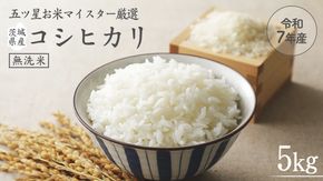 《 令和7年産 》 茨城県産 無洗米 コシヒカリ ( 5kg × 1袋 )  期間限定 こしひかり 米 コメ こめ 五ツ星 高品質 白米 精米 時短 単一米 [AC035us]