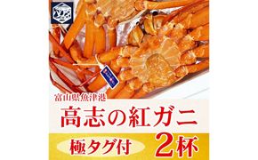 【冷蔵】自社漁船直送！高志の紅ガニ 極上タグ付×2ハイセット ※2026年9月～発送