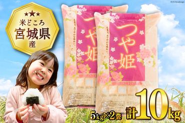 米 宮城県産 つや姫 10kg (5kg×2袋) [気仙沼米穀商業協同組合 宮城県 気仙沼市 20564676] 一等米 ブランド米 白米 精米 ご飯 ごはん コメ こめ 小分け 家庭用