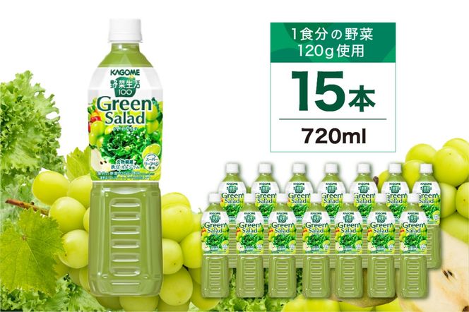 ns111-013 カゴメ 野菜生活100 グリーンサラダ 720ml 15本