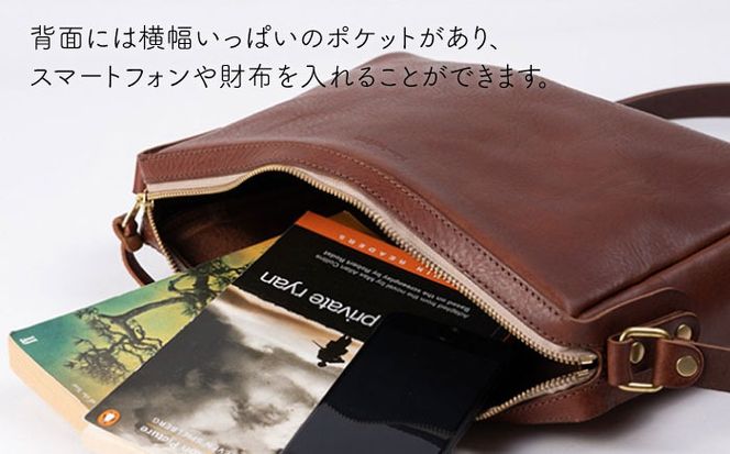 ファスナー の 斜め掛け ショルダー バッグ 《糸島》【LADIES&GENTLEMEN】 革製品 革鞄 カバン [ADK024]
