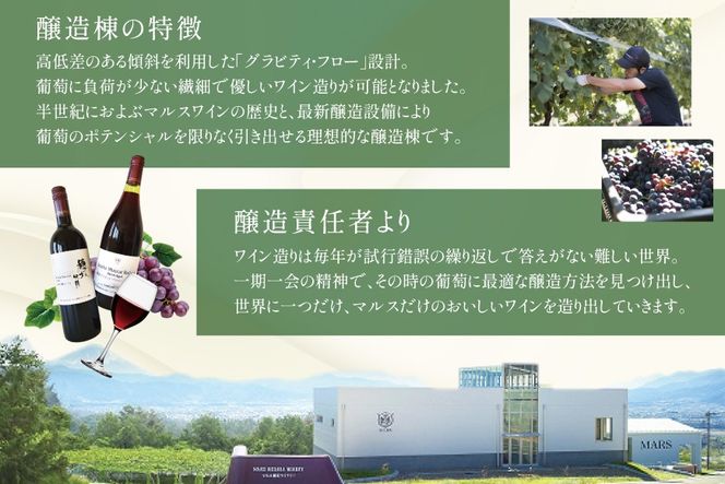ワイン 赤 おまかせ マルスワイン2本セット ～秋の陣～ [本坊酒造 マルス穂坂ワイナリー 山梨県 韮崎市 20743115] 赤ワイン 秋のワイン 熟成 ルージュ シャトーマルス