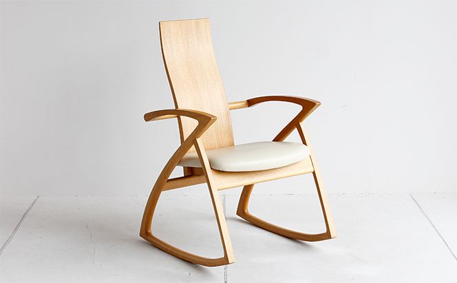 U-La ハイバック ロッキングチェア（ナチュラル） 木製 インテリア おしゃれ 椅子 市場家具