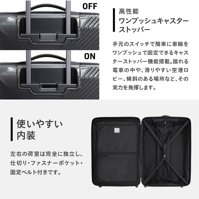 y43 Glide 100％リサイクルシェルスーツケース キャリーケース CABIN NO.5700177-01[35L] 日帰り 1～2泊程度 出張 旅行 機内持込みサイズ 日本製 高品質  旅 キャリー かばん バッグ 国産 日本製