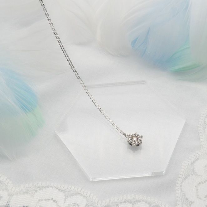 PT900/PT850 0.16ct H&Cダイヤモンド ペンダントネックレス HH-019755 SWBT017