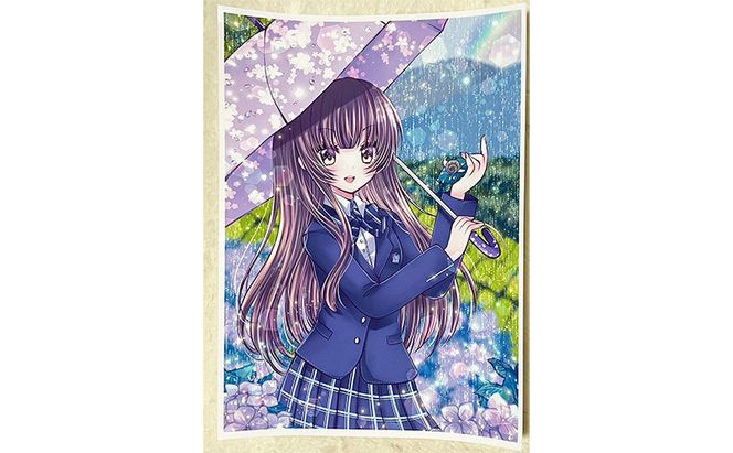 如月れいな ふるさと納税限定セット（イラスト集3冊、キーホルダー4種、限定A4ポスター1枚） 雑貨 小物 画集 フルカラー 直筆サイン入り 手書きメッセージ付き キーホルダーセット 