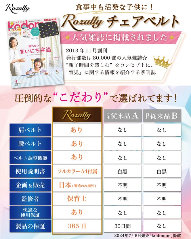 【保育士が監修】 チェアベルト 椅子ベルト 立ち上がり防止 モノクロ*ウェーブ 【kw0286-0047-3】