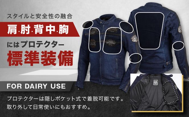 【デグナー】コットンジャケット[23SJ-6]〈ネイビー・Mサイズ〉｜京都 バイクギア 人気ブランド バイク［ 京都 バイク バイクギア 人気 おすすめ ツーリング ライダー バイカー お取り寄せ 送料無料 ふるさと納税 ］ 261009_A-JR169VC01A