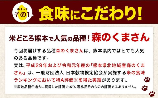 令和6年産 新米 無洗米 も 選べる 森のくまさん 20kg 5kg × 4袋  白米 熊本県産 単一原料米 森くま《11月-12月より出荷予定》《精米方法をお選びください》送料無料---ng_mk6_af11_24_36000_20kg_h---