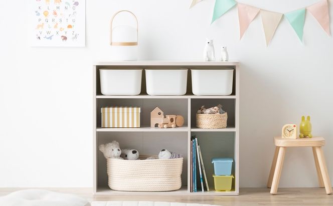 収納棚 ラウンドシェルフ RUSR-74S ホワイト おもちゃ 収納 ラック ボックス アイリスオーヤマ おしゃれ おもちゃ箱 絵本棚 おもちゃ棚 キッズ 子ども シェルフ 北欧 収納棚 子供部屋 ケース 入学 入園 ラウンドシェルフ TV台