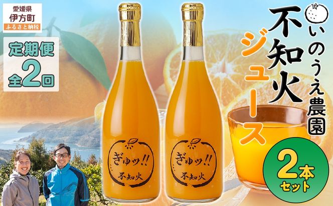 【定期便】いのうえ農園 不知火ジュース2本セット 全2回※離島への配送不可 IKTAI027