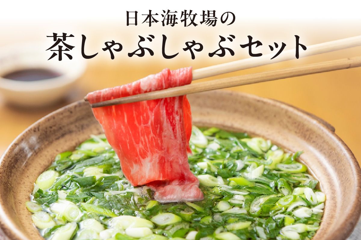 年末配送:日本海牧場の茶しゃぶしゃぶセット(京たんくろ和牛)※12月27日〜12月30日お届け NH00025_12e