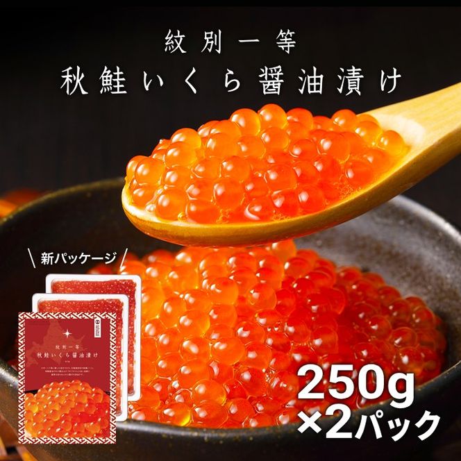 40-152 紋別一等～いくら醤油漬け500g（250g×2パック）