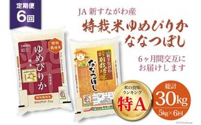米 令和8年 ゆめぴりか ななつぼし 特栽米 6回 定期便 JA新すながわ産 5kg×6回 総計30kg [ホクレン商事 北海道 砂川市 12260797] 令和8年産 定期 お米 コメ 白米 ごはん ご飯 国産 米 こめ kome 夢ぴりか おこめ