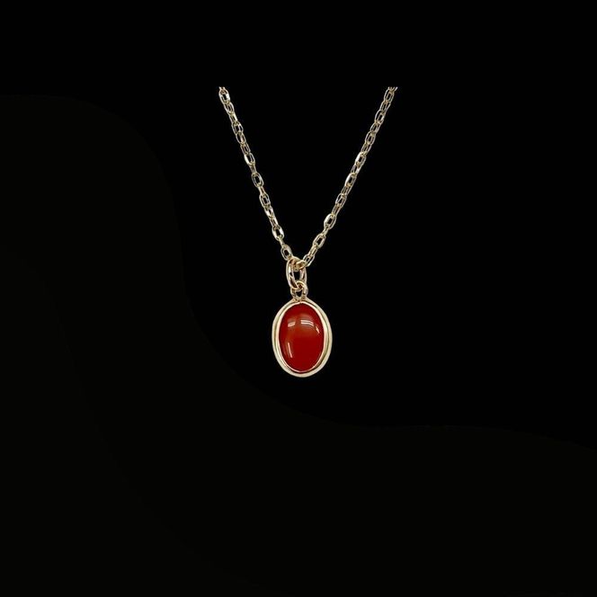 珊瑚 血赤珊瑚 ミニカボション ペンダント ネックレス K10イエローゴールド 天然サンゴ 一点物 アクセサリー 厄除け お守り クリスマス バレンタイン 誕生日プレゼント 記念日 ホワイトデー ジュエリー 大人可愛い ギフト さんご サンゴ 高知県室戸市