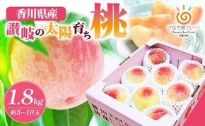 桃 讃岐の太陽育ち 5～10玉 1.8kg 旬の桃 もも モモ ピーチ フルーツ 果物 くだもの 果実 旬の果物 旬のフルーツ 香川 香川県 東かがわ市