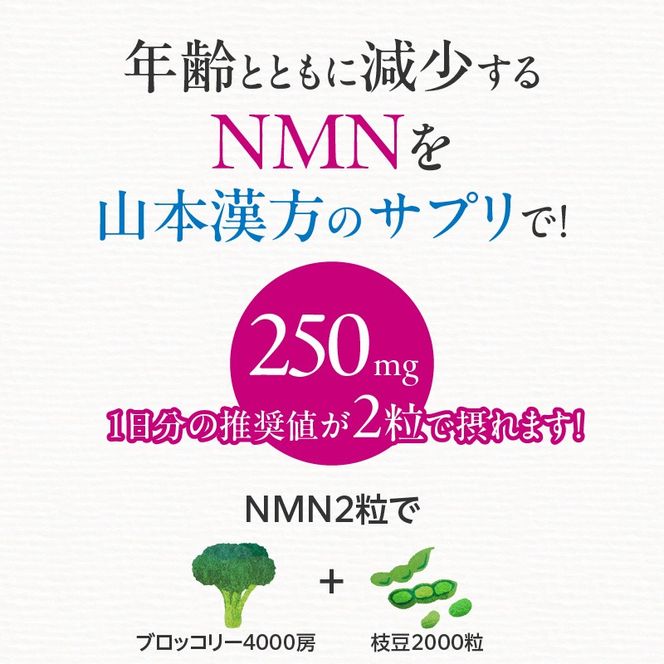 ＜3ヶ月連続＞NMN［027Y27-T］　山本漢方　定期便