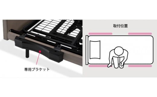 フランスベッド電動リクライニングGS-02F（2モーター：背上げ・脚上げ／3モーター：背上げ・脚上げ・上下昇降）脚付きタイプ／キャスタータイプ　マットレス・手すり付き（シングル）