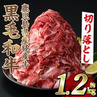黒毛和牛鹿児島県産(経産牛)切り落とし(計1.2kg・600g×2P) 国産 牛肉 肉 冷凍配送 小分け 個包装 セット しゃぶしゃぶ すき焼き バーベキュー BBQ 鍋【スターゼン】akn042-04