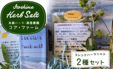 オリジナルハーブソルト 2点セット 糸島市 / 糸島ハーブ・薬香農園 コア・ファーム しお ハーブ 調味料 