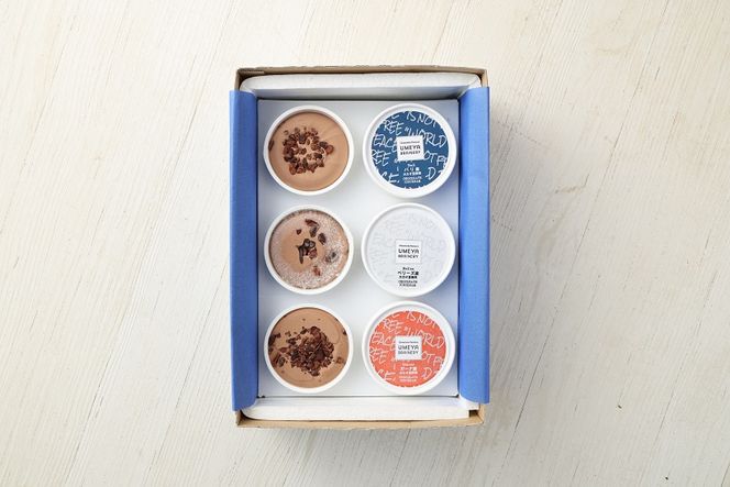 【一週間以内に発送】Bean to Bar Icecream (産地別チョコレートアイス ６個入り)【ＵＭＥＹＡＢＲＡＩＮＥＲＹ】_HA0583