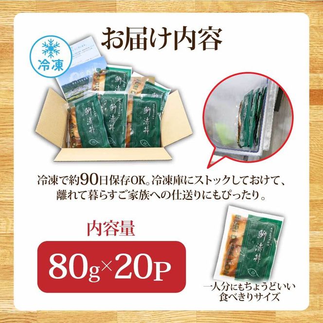 【CF-R7hbk】「ブリの漬け丼の素」1食80g×20P《迷子のブリを食べて応援 養殖生産業者応援プロジェクト》