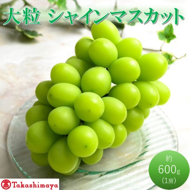 2027年 早期受付【高島屋選定品】大房 シャインマスカット 約600g×1房 岡山県高梁市産 個装箱入り 葡萄 ブドウ 贈り物