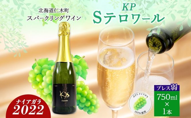 北海道産 スパークリング ワイン 750ml 1本 KPワイン Sテロワール ぶどう ナイアガラ 葡萄 ブドウ 白ワイン 辛口 酒 お酒 贈答 贈り物 お祝い ギフト 記念日 送料無料 