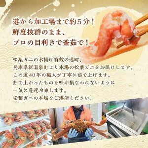 【ふるさと納税】松葉ガニの本場より プロ茹で松葉ガニ（冷凍） 1枚 1kg 原体 かに カニ 蟹 ズワイガニ 松葉ガニ 釜茹で 魚介 新鮮 海産物 急速冷凍 お取り寄せ 兵庫県 新温泉町 送料無料